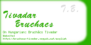 tivadar bruchacs business card